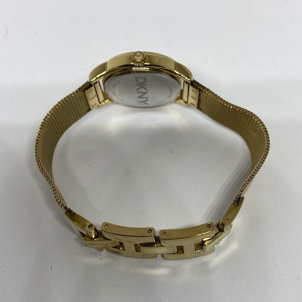 DKNY NY8553 Women's Gold Stainless Steel Mesh Analog Dial Quartz Watch JK745 - Picture 11 of 12